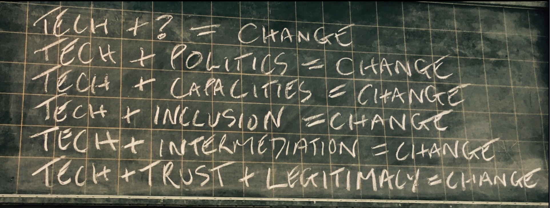 Thought board at the Attenborough Centre.