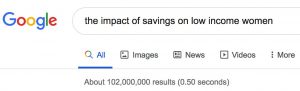 The impact of saving