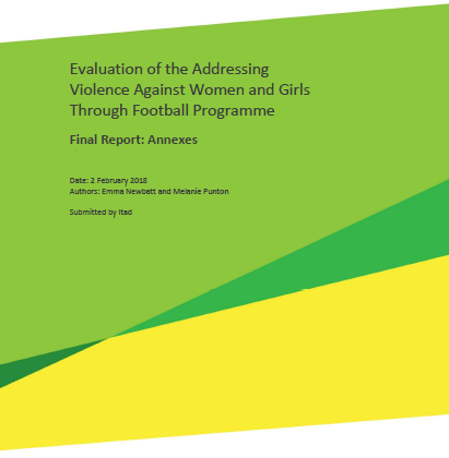 Final report annexes: Evaluation of the Addressing Violence Against ...