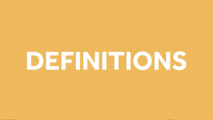 Definitions